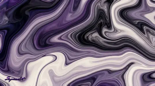 Deep Purple Falls - Abstract Fluid Art