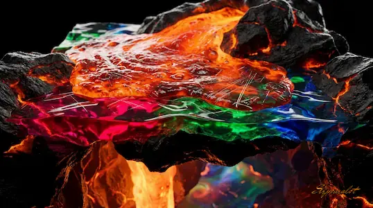 Magmas Jewelry Box - Abstract Fluid Art